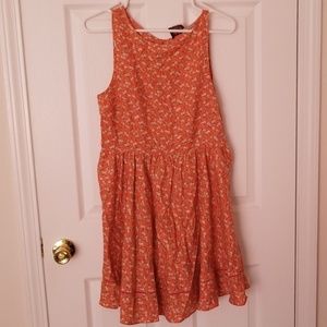 Juicy Couture Coral Flower Print Dress